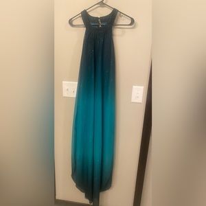 Sparkly ombre Teal Venus dress size medium